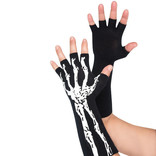 Skeleton Glow-In-The-Dark Fingerless Gloves
