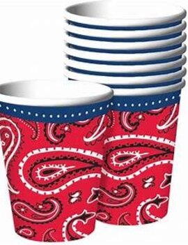Bandana & Blue Jeans 9oz. Paper Cups-8ct