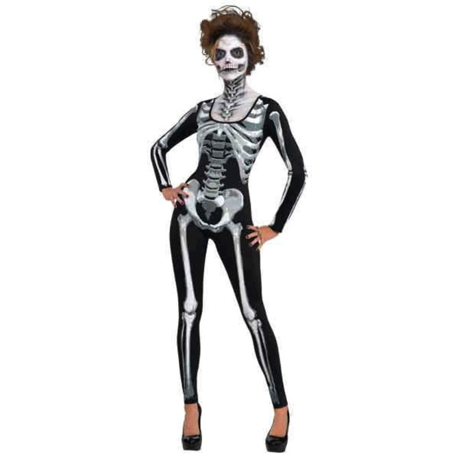 **Adult Black and Bone Catsuit