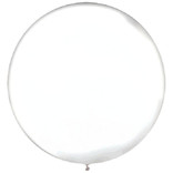 24" Round Latex Balloons- Clear 4ct