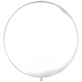 24" Round Latex Balloons- Clear 4ct