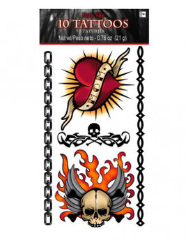 Temporary Biker Tattoos, 10ct*
