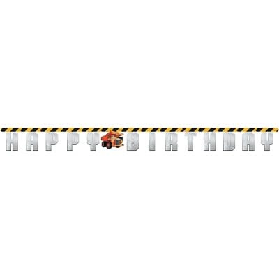 Big Dig Construction Happy Birthday Jointed Banner, 10'