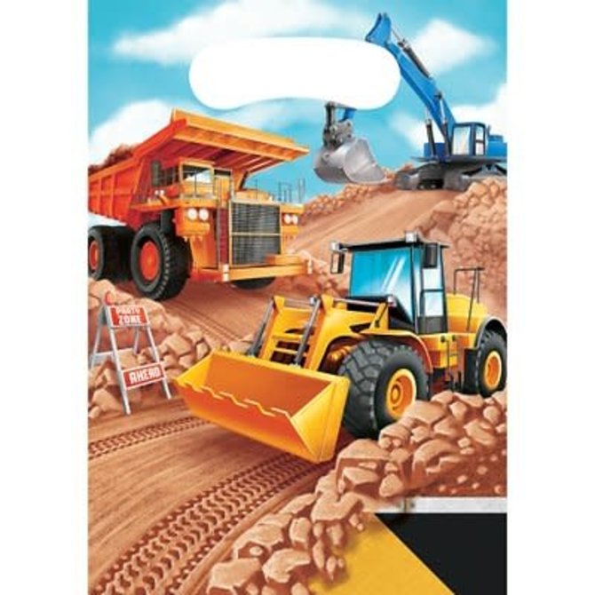 Big Dig Construction Loot Bags, 8ct