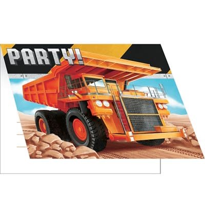 Big Dig Construction Invitations, 8ct