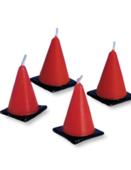 Big Dig Construction Cone Molded Candles, 6ct