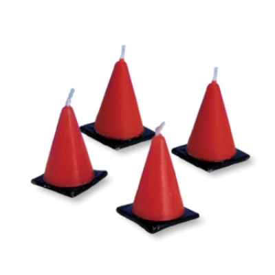 Big Dig Construction Cone Molded Candles, 6ct