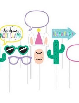 Llama Party Photo Props, 10ct