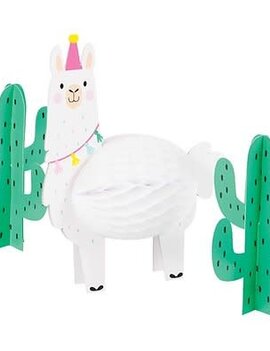 Llama Party 3D Honeycomb Centerpiece Set, 3ct