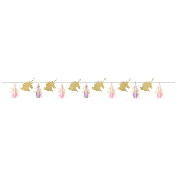 Unicorn Sparkle Tissue Garland with Cutouts