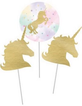 Unicorn Sparkle Centerpiece Sticks, 3ct