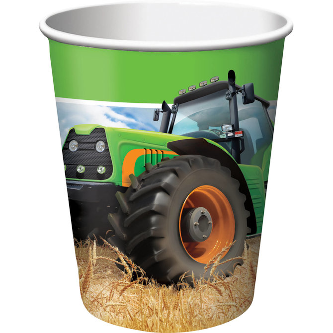 Tractor Time 9 oz Hot/Cold Cups, 8ct