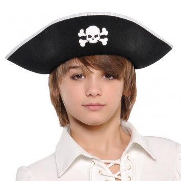 Child Pirate Hat- Black