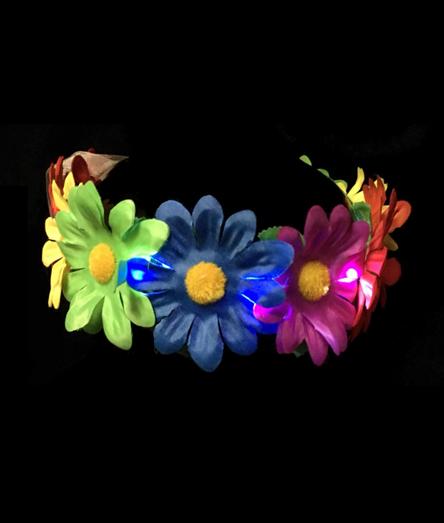 Light-Up Rainbow Flower Halo