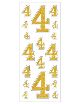Removable Gold Glitter Decals- #4, 36ct