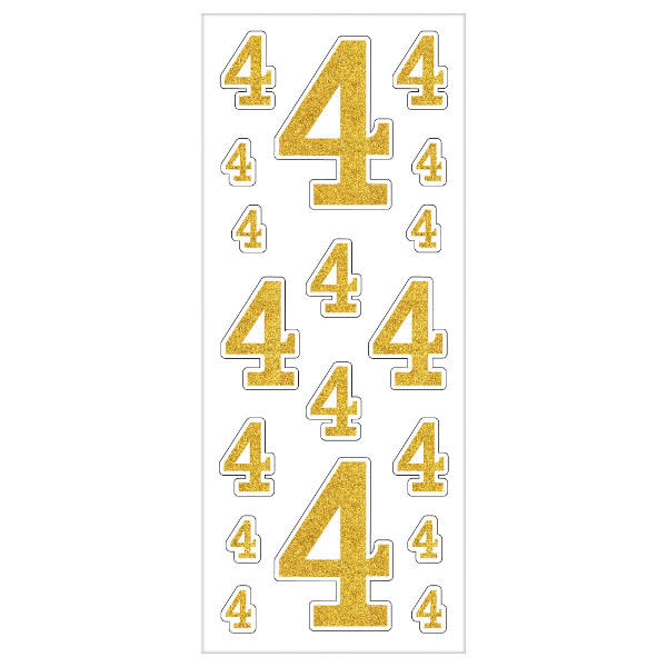 Removable Gold Glitter Decals- #4, 36ct