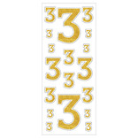 Removable Gold Glitter Decals- #3, 36ct