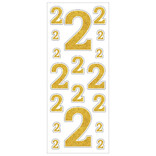 Removable Gold Glitter Decals- #2, 36ct