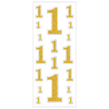 Removable Gold Glitter Decals- #1, 36ct