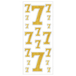 Removable Gold Glitter Decals- #7, 36ct