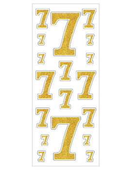 Removable Gold Glitter Decals- #7, 36ct