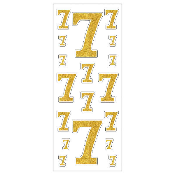 Removable Gold Glitter Decals- #7, 36ct