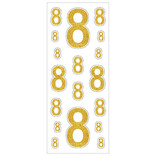 Removable Gold Glitter Decals- #8, 36ct