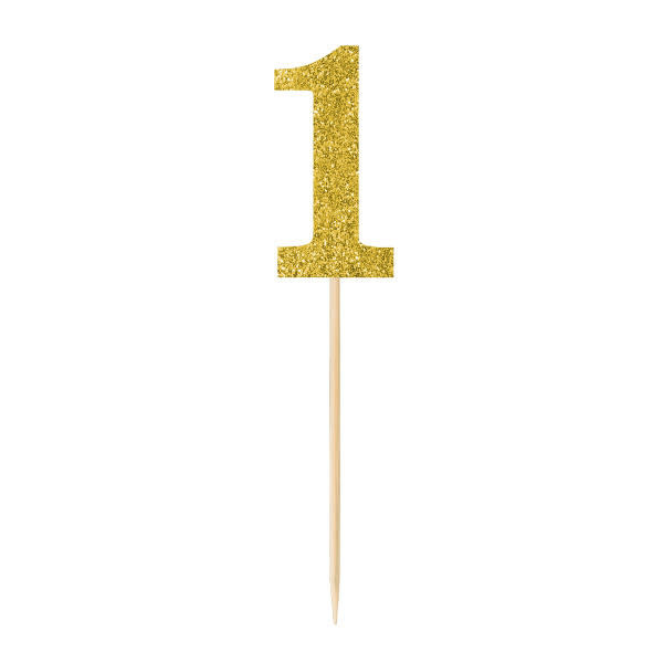 Small Gold Glitter Picks- 1, 4ct
