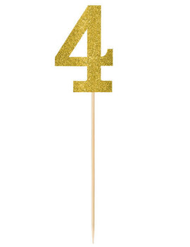 Large Gold Glitter Picks- 4, 2ct