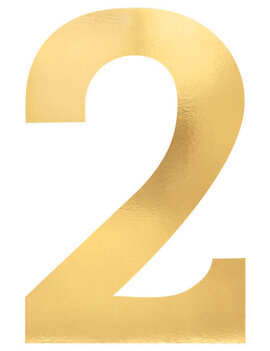 Small Metallic Gold Foil Board Cutouts- 2, 6ct