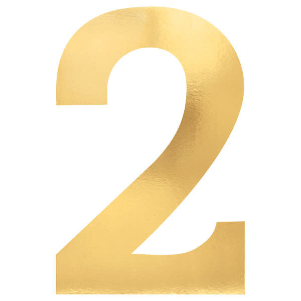 Small Metallic Gold Foil Board Cutouts- 2, 6ct