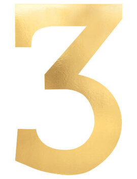 Small Metallic Gold Foil Board Cutouts- 3, 6ct