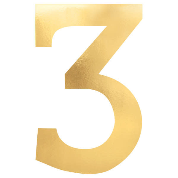 Small Metallic Gold Foil Board Cutouts- 3, 6ct