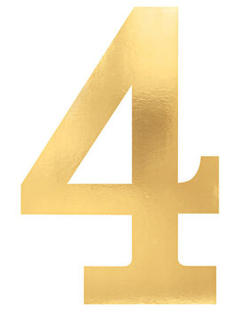 Small Metallic Gold Foil Board Cutouts- 4, 6ct