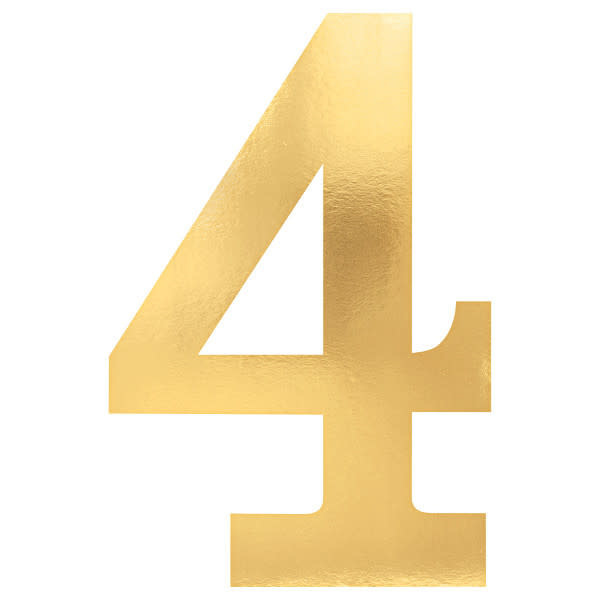 Small Metallic Gold Foil Board Cutouts- 4, 6ct