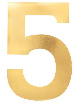 Small Metallic Gold Foil Board Cutouts- 5, 6ct