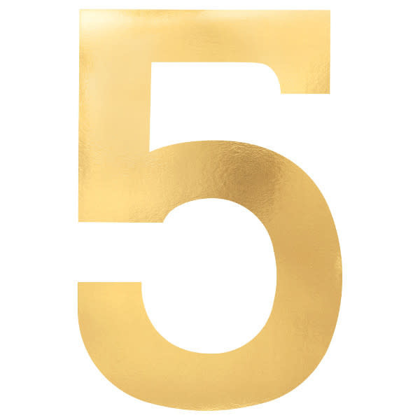 Small Metallic Gold Foil Board Cutouts- 5, 6ct