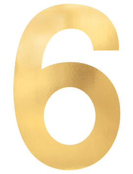 Small Metallic Gold Foil Board Cutouts- 6, 6ct