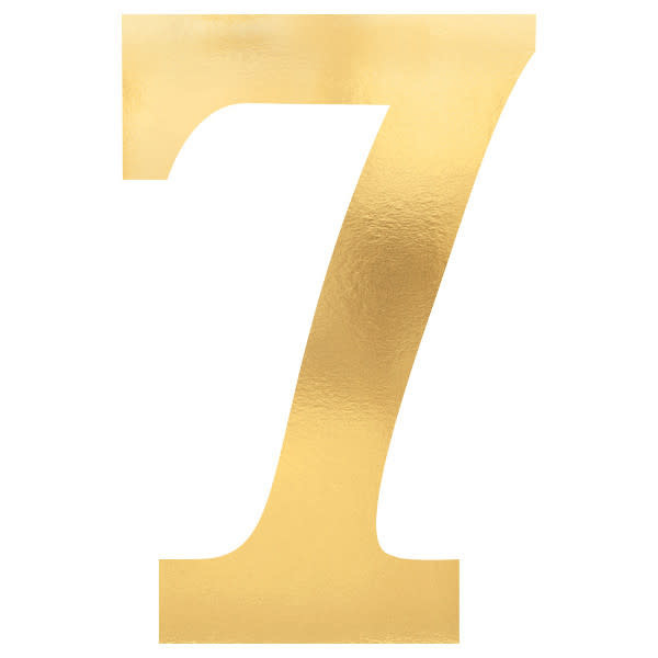 Small Metallic Gold Foil Board Cutouts- 7, 6ct