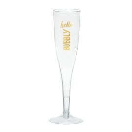 ''Hello Bubbly'' Cocktail Party Champagne Glasses, 5.5 oz - 16ct