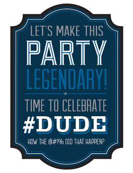 Happy Birthday Man Postcard Invite, 8ct