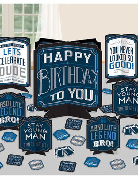 Happy Birthday Man Table Centerpiece Decorating Kit