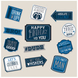 Happy Birthday Man Cutouts, 12ct