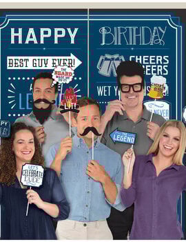 Happy Birthday Man Scene Setters® with Props