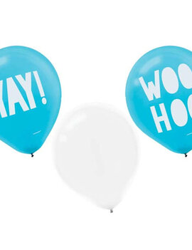 Shimmering Party Printed 12" Latex Balloons - 6ct
