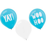 Shimmering Party Printed 12" Latex Balloons - 6ct