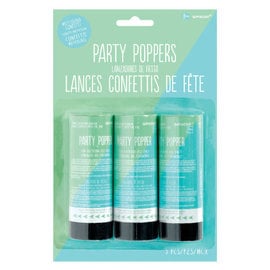 Shimmering Party Confetti Poppers - 3ct