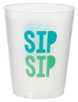 Shimmering Party Frosted Stadium Cups, 14 oz. - 8ct