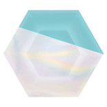 Shimmering Party Hexagonal Plates, 9" -8ct