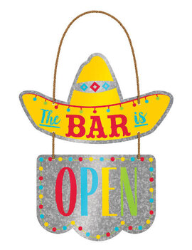 Cinco 2 Tier Hanging Sign-Metal w/ rope hanger